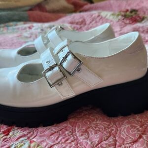 Forever 21 White Platform Mary Jane Shoes